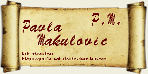 Pavla Makulović vizit kartica